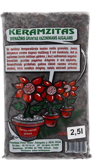 Keramzitas (drenažas augalams) 2,5L